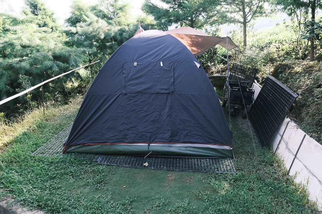 嘉義梅山鄉「悅日松林」隱藏版五星級衛浴！隱身茶園小徑中的親子露營區
